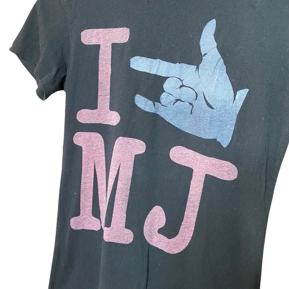 Vintage ASL Love Michael Jackson graphic Tshirt 90’s, Y2K size S/M - Picture 3 of 6